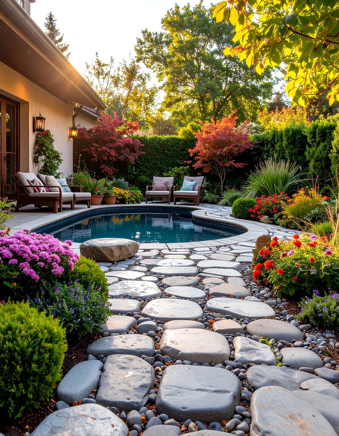 Cobblestone Pool Patio - 30 pool patio ideas