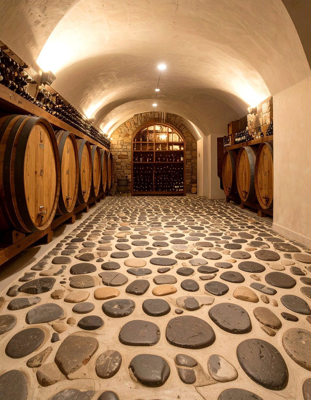 Cobblestone Stamped Concrete - 30 concrete basement floor ideas