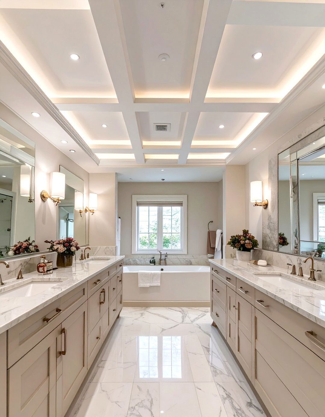 Coffered Bathroom Ceiling Design - 30 bathroom ceiling ideas