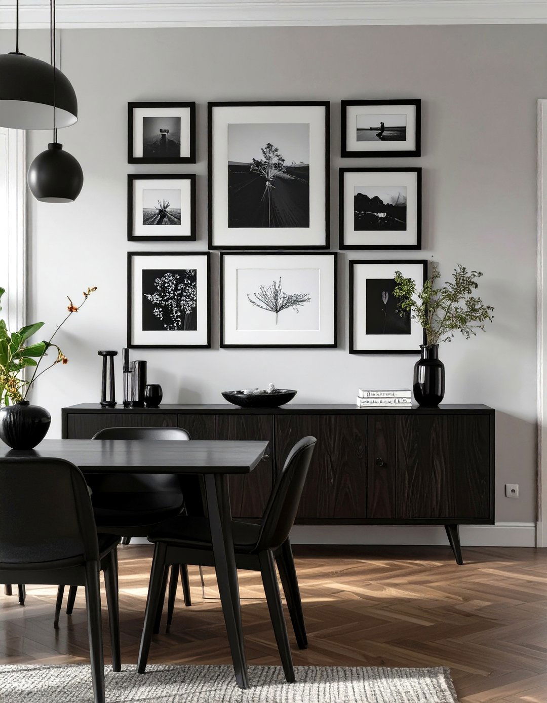 Cohesive Gallery Wall - 30 dining room art ideas