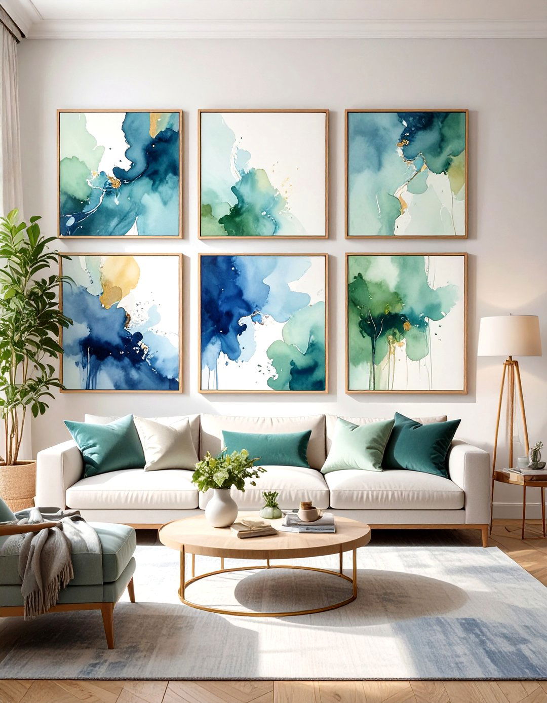 Collection of Watercolor Paintings - 30 wall pictures for living room ideas