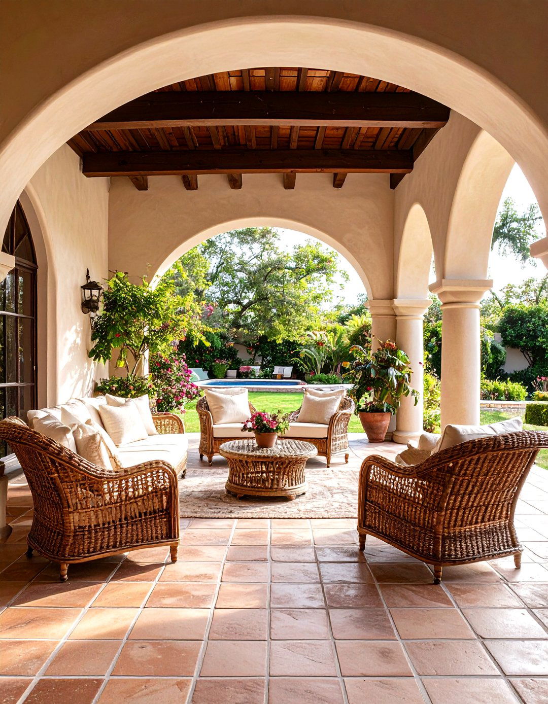 Colonial Arched Veranda - 30 backyard designs mx