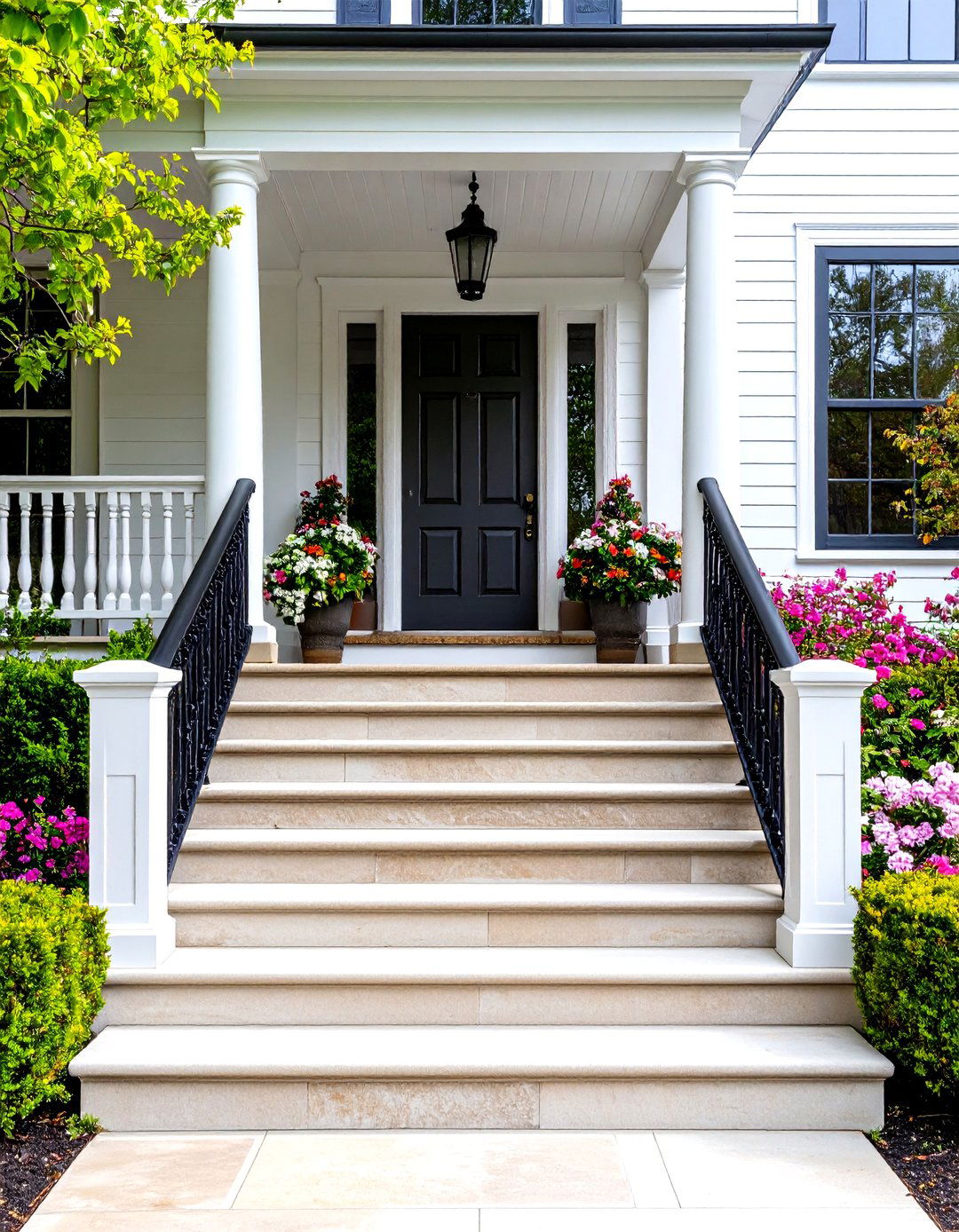 Colonial Style Masonry Front Porch Steps - 30 front porch steps ideas