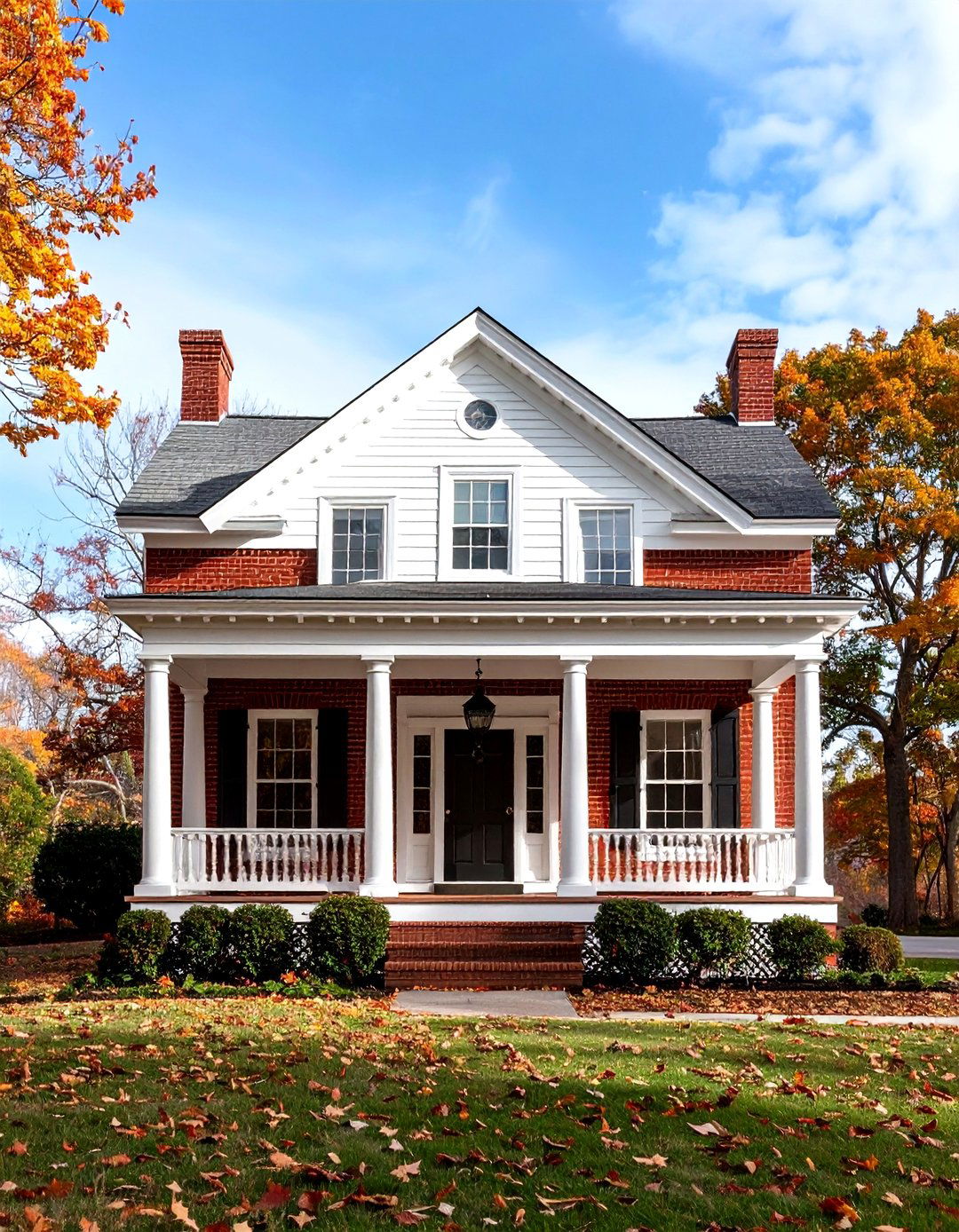 Colonial Style Pediment Roof - 30 front porch roof ideas