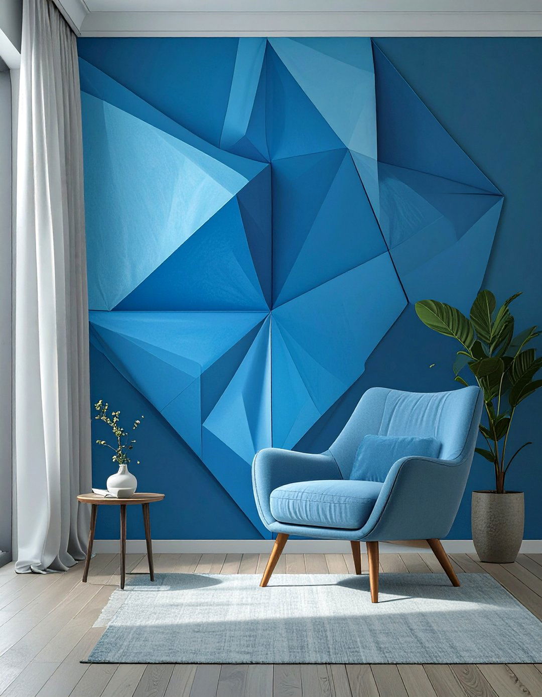 Color Block Feature Wall - 30 free interior design ideas