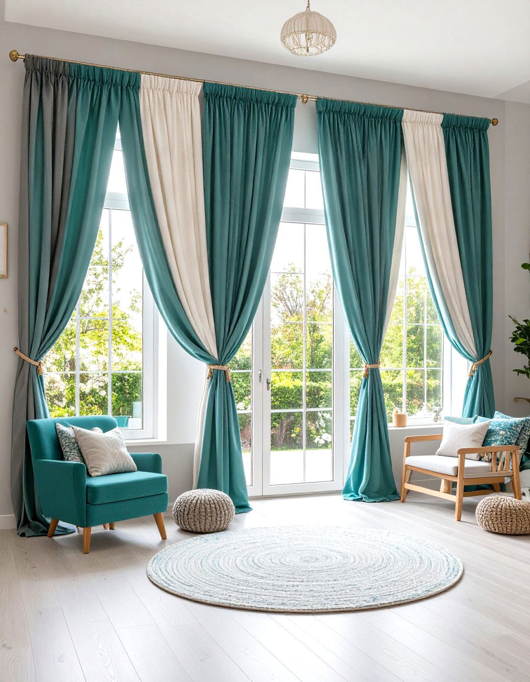 Color Block Patio Door Curtains - 30 patio door curtain ideas