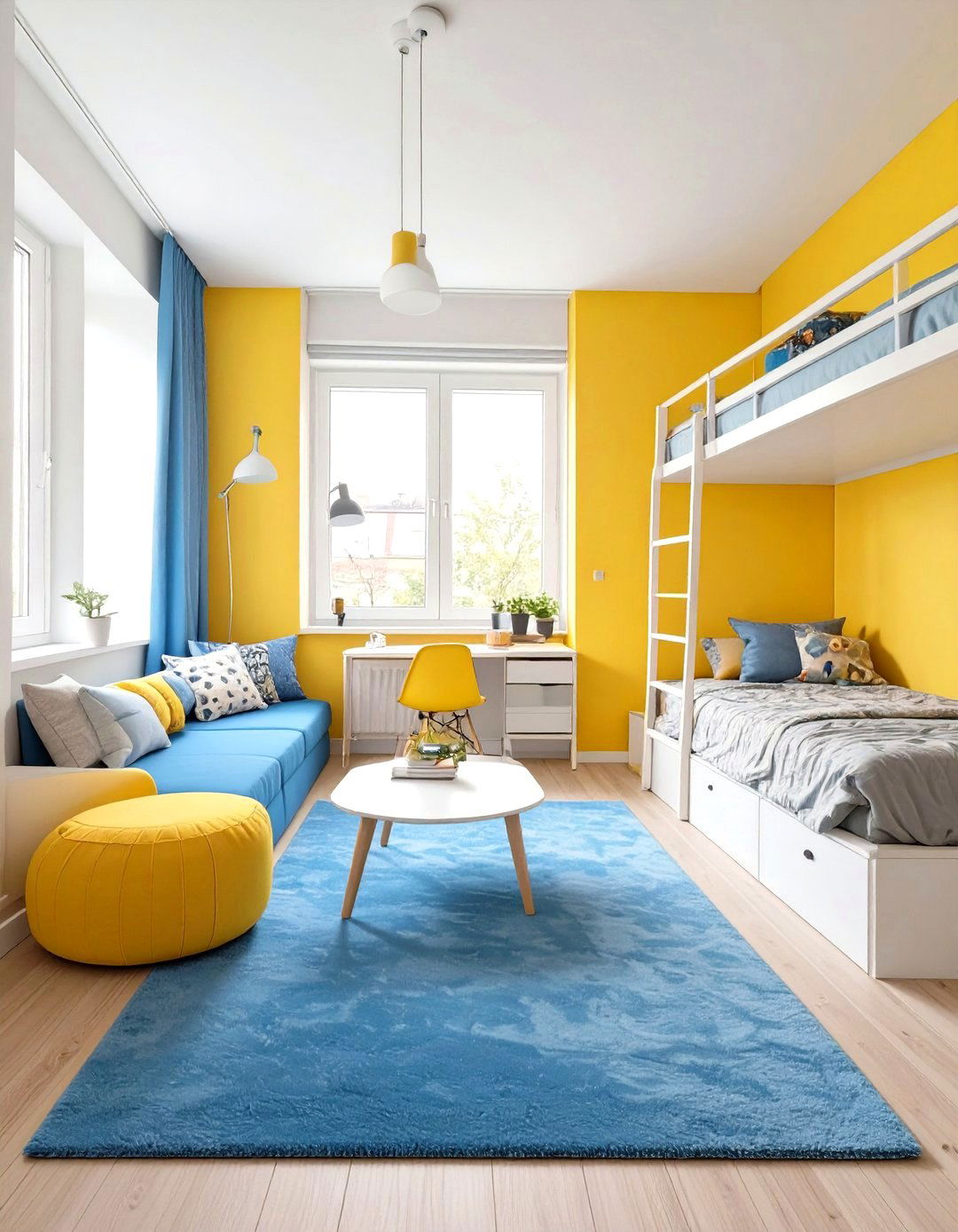 Color Block Pop Dorm Room - 30 college dorm ideas