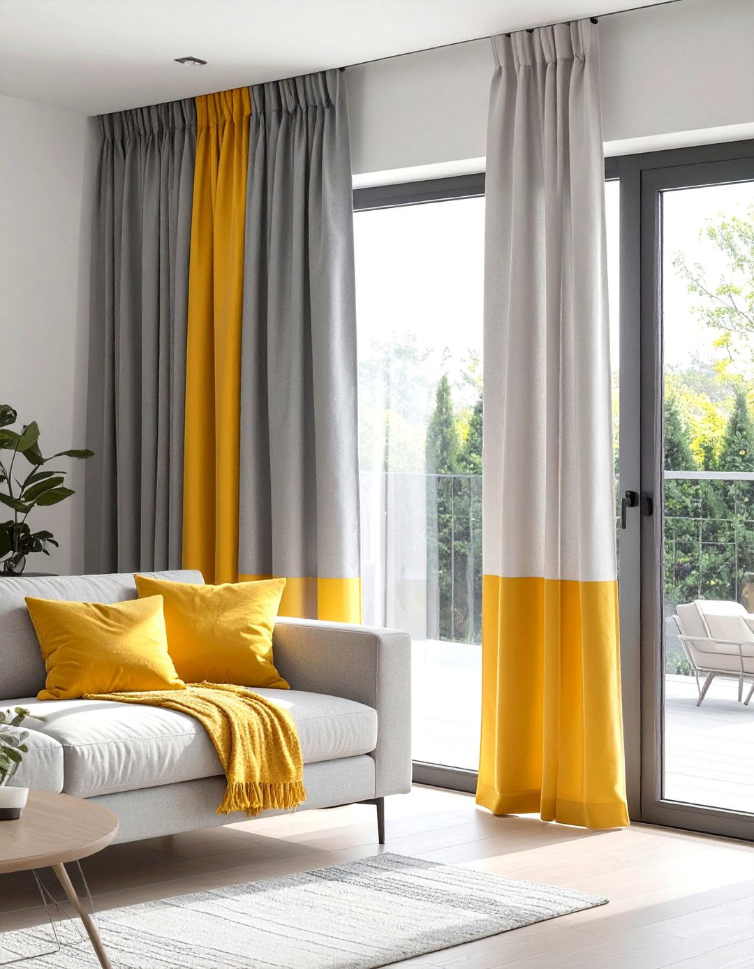 Color Block Sliding Glass Door Curtains - 30 sliding glass patio door curtain ideas