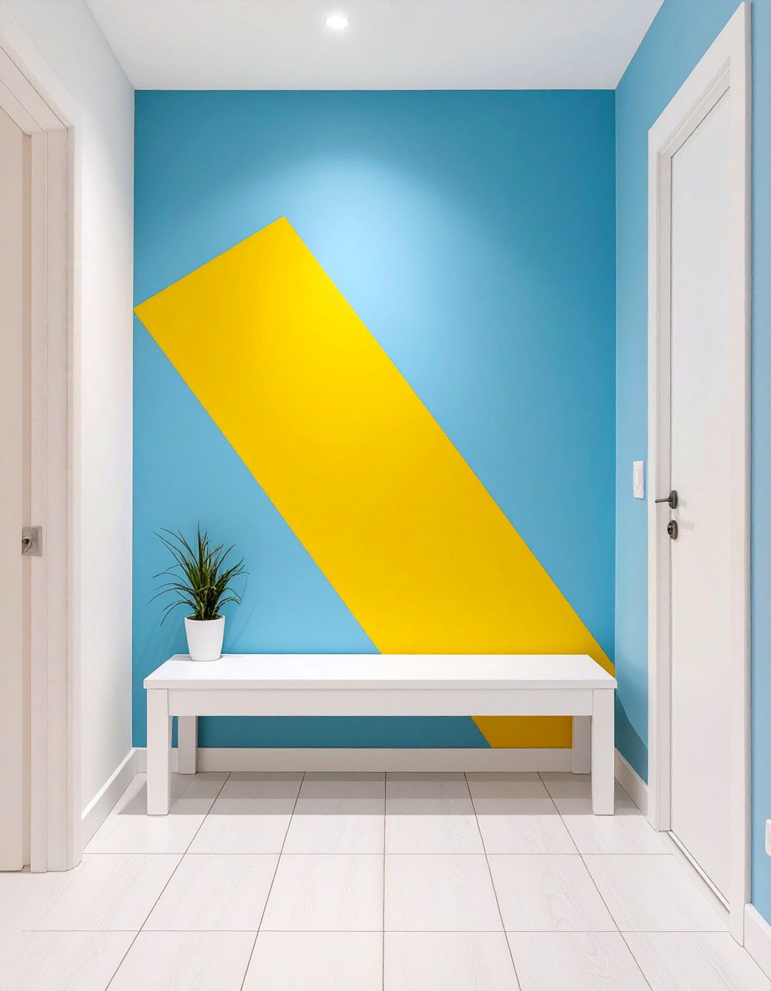 Color Blocked Entryway - 30 apartment entryway ideas