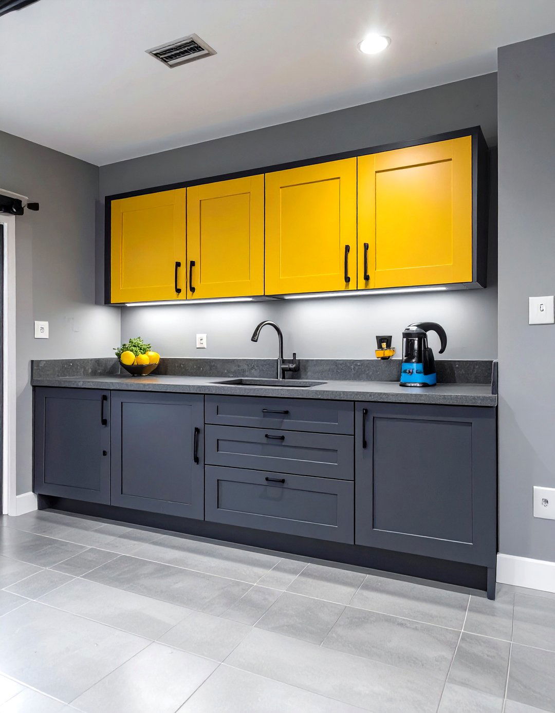 Color Blocked Garage Cabinets - 30 garage cabinets ideas
