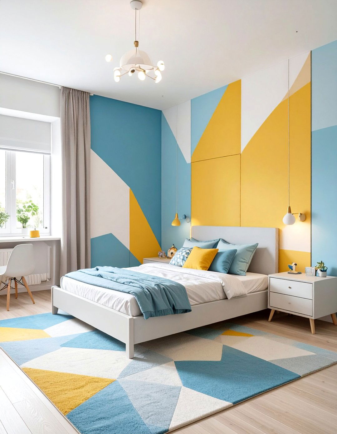 Color Blocked Kids Bedroom - 30 interior design photo ideas