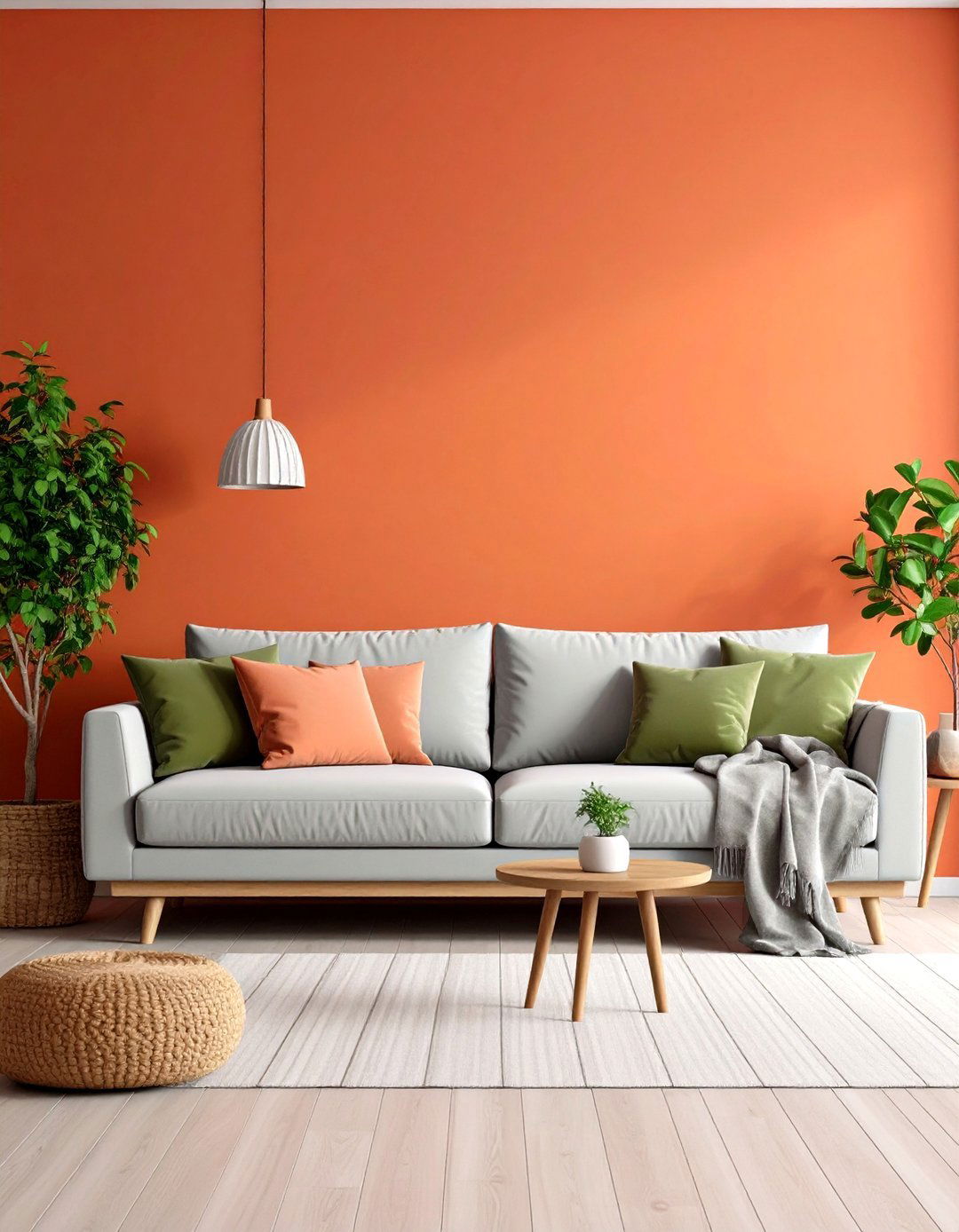 Color Blocked Living Room - 30 light grey couch living room ideas