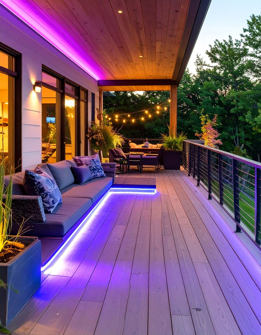 Color Changing Smart Outdoor Lights - 30 outdoor patio lighting ideas