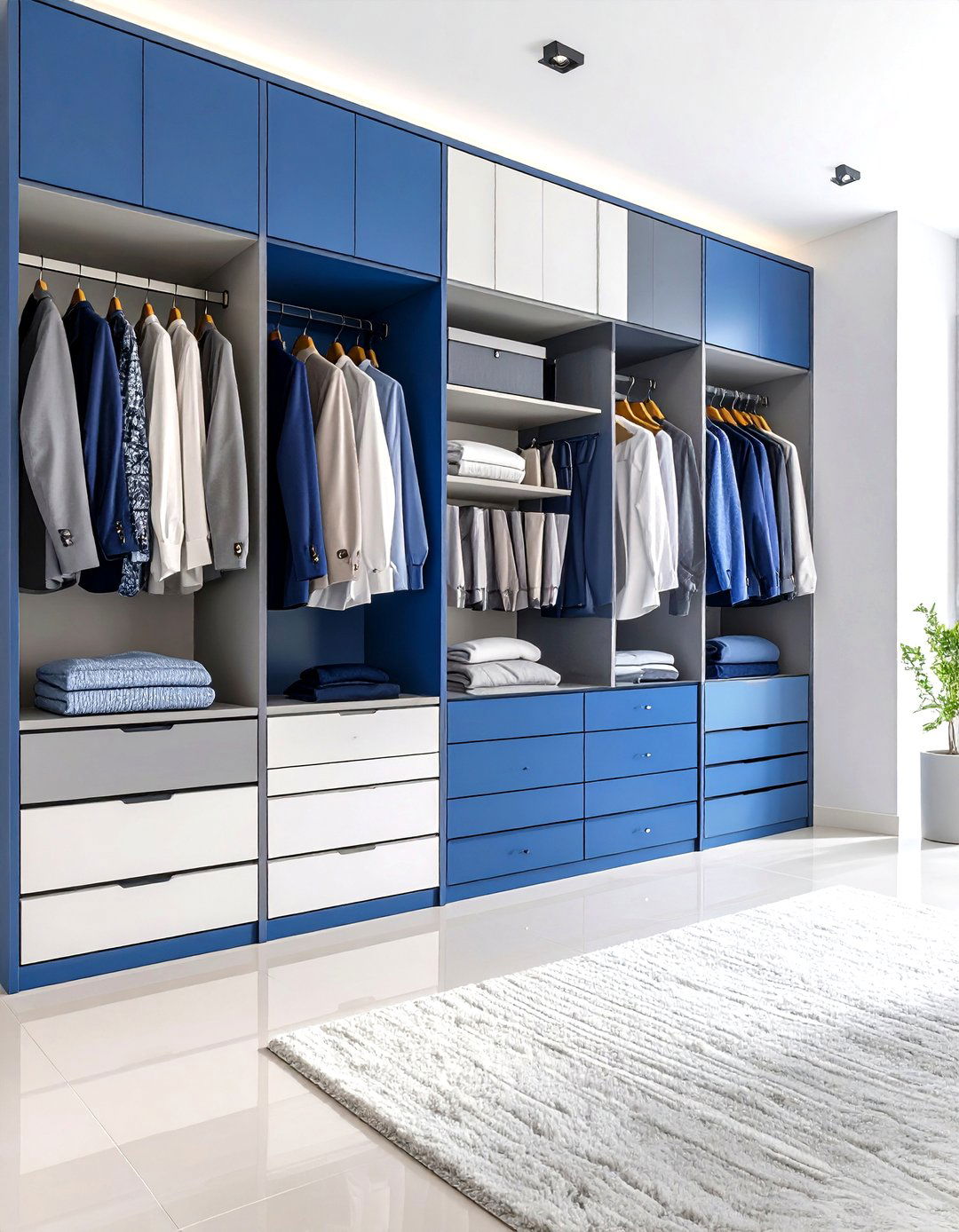 Color Coded Paint and Shelf Closet - 30 diy closet ideas