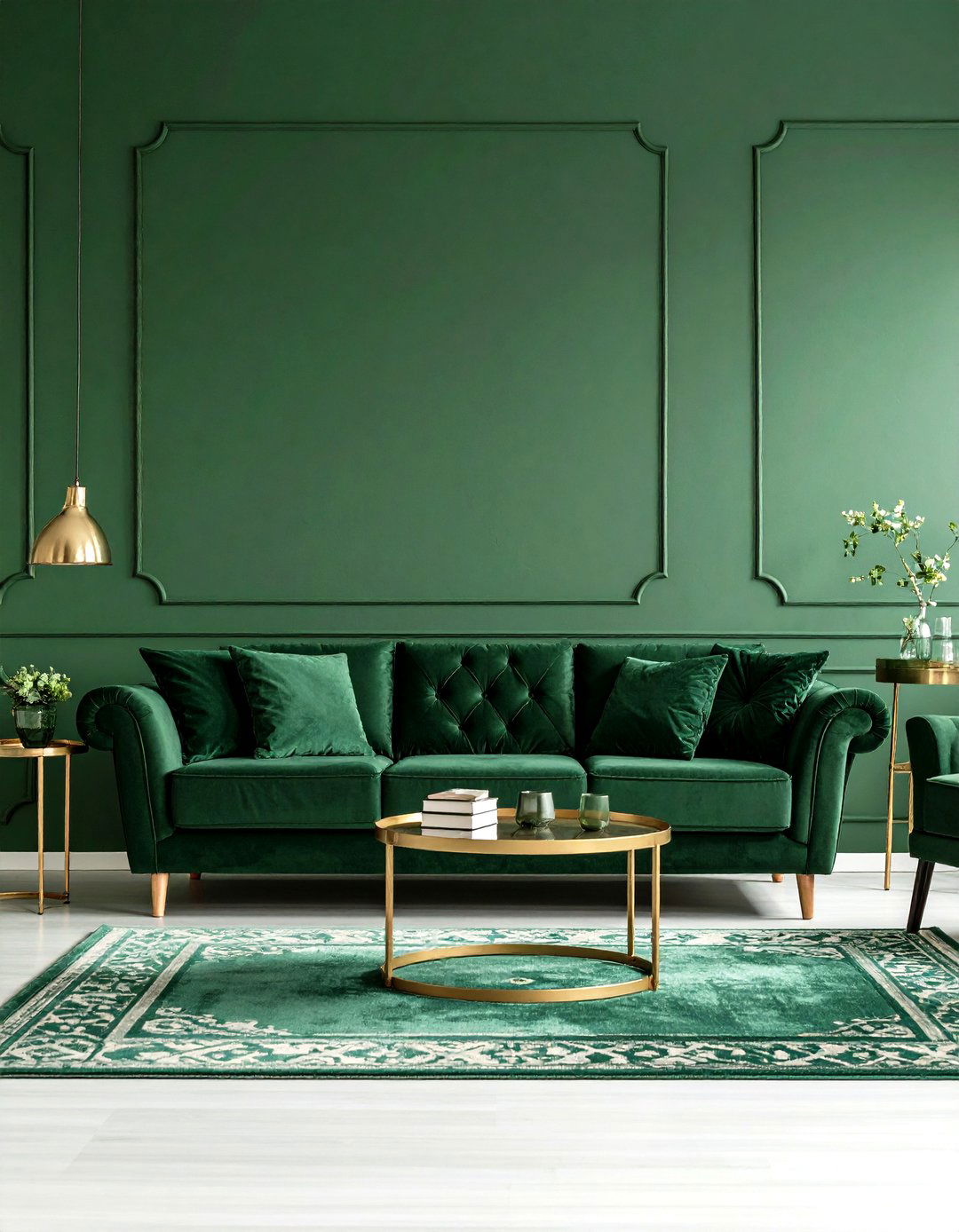 Color Drenched Monochromatic Living Room - 30 decorate living room ideas