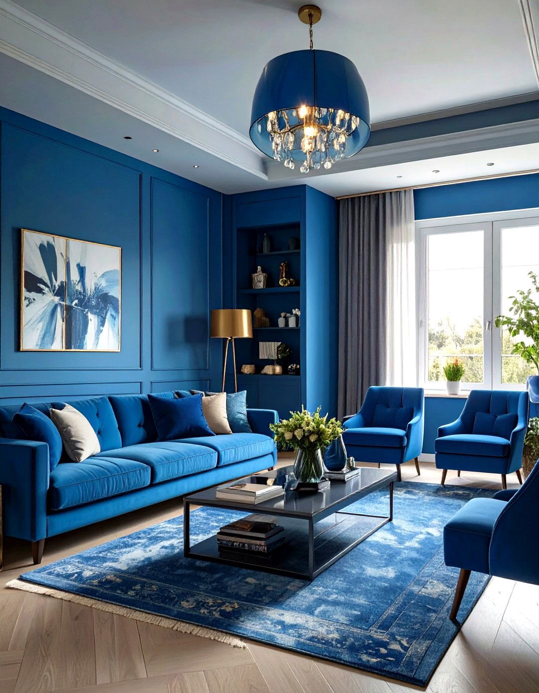 Color Drenched Monochromatic Room - 30 home design furniture ideas