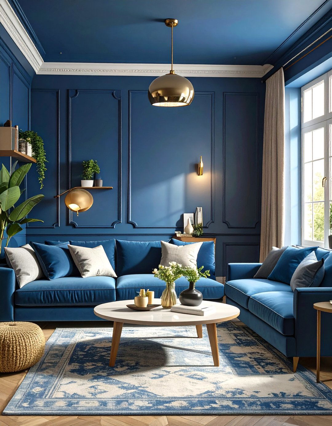 Color Drenching a Room - 30 small space living room ideas