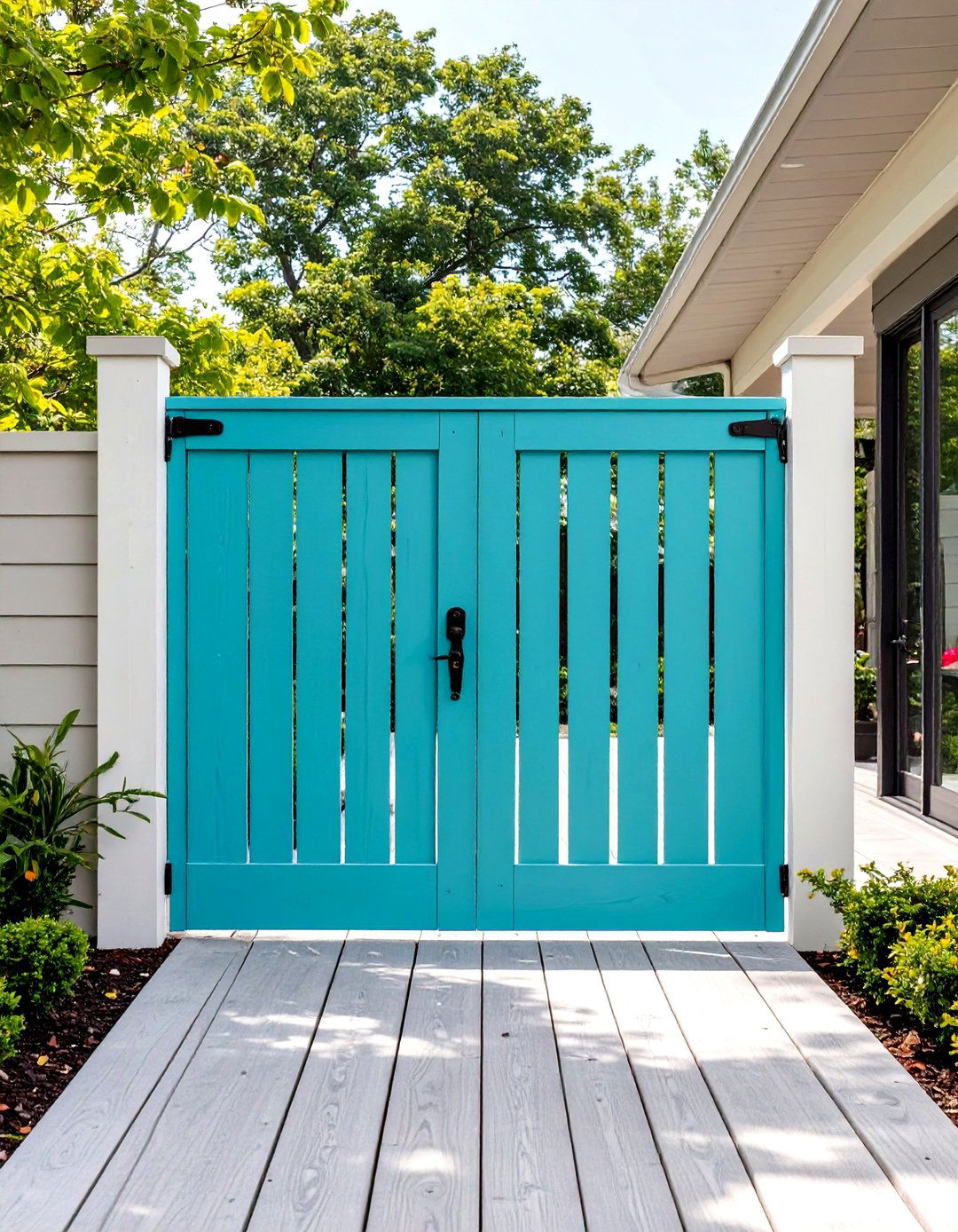 Color Pop Deck Gate - 30 deck gate ideas