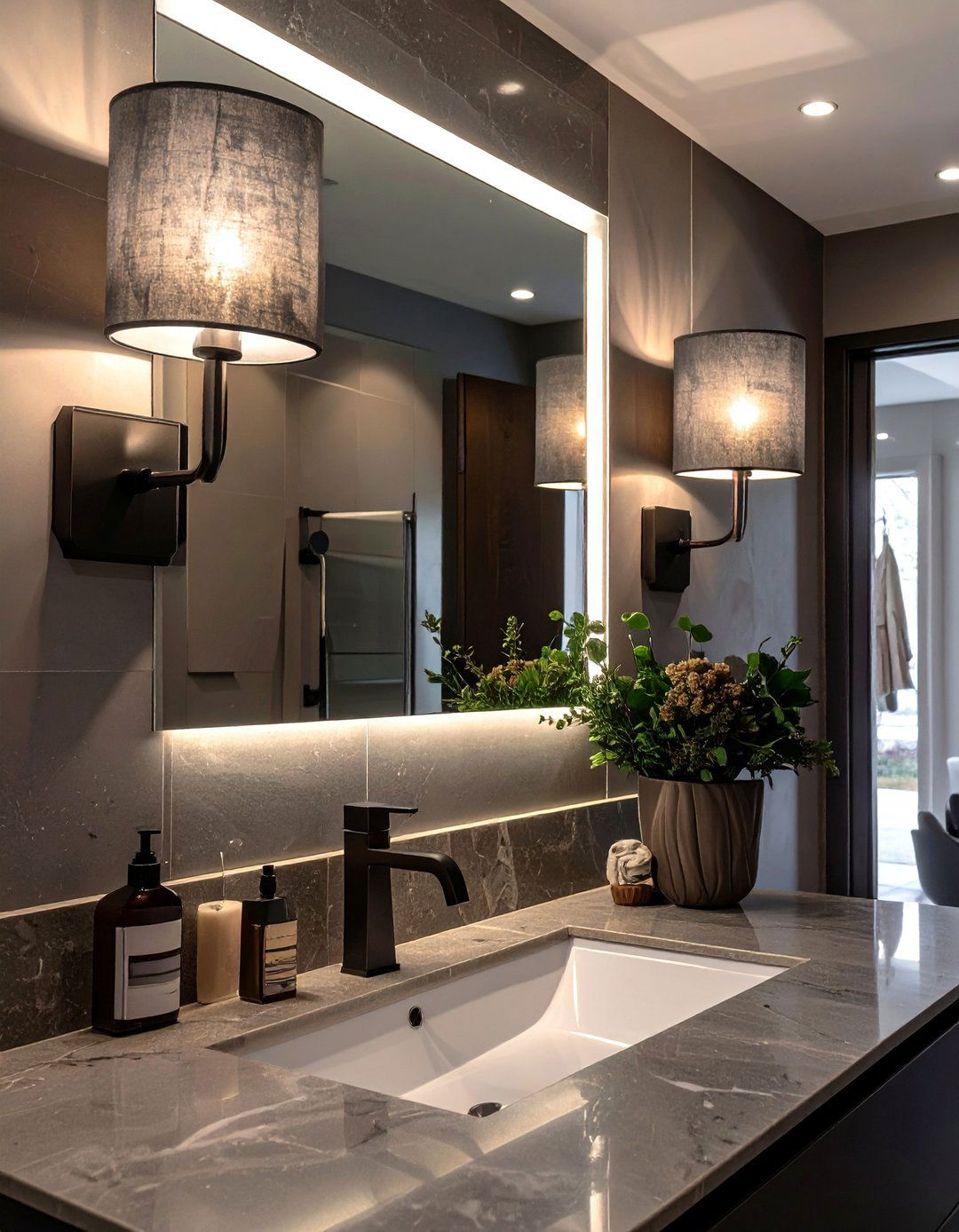 Colored Glass Bathroom Lighting - 30 bathroom lighting ideas over mirror
