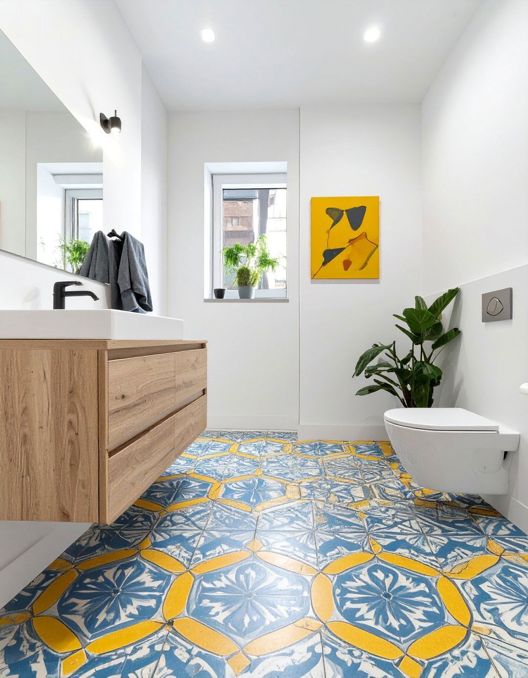 Colorful Cement Bathroom Tile Floor - 30 bathroom tile floor ideas