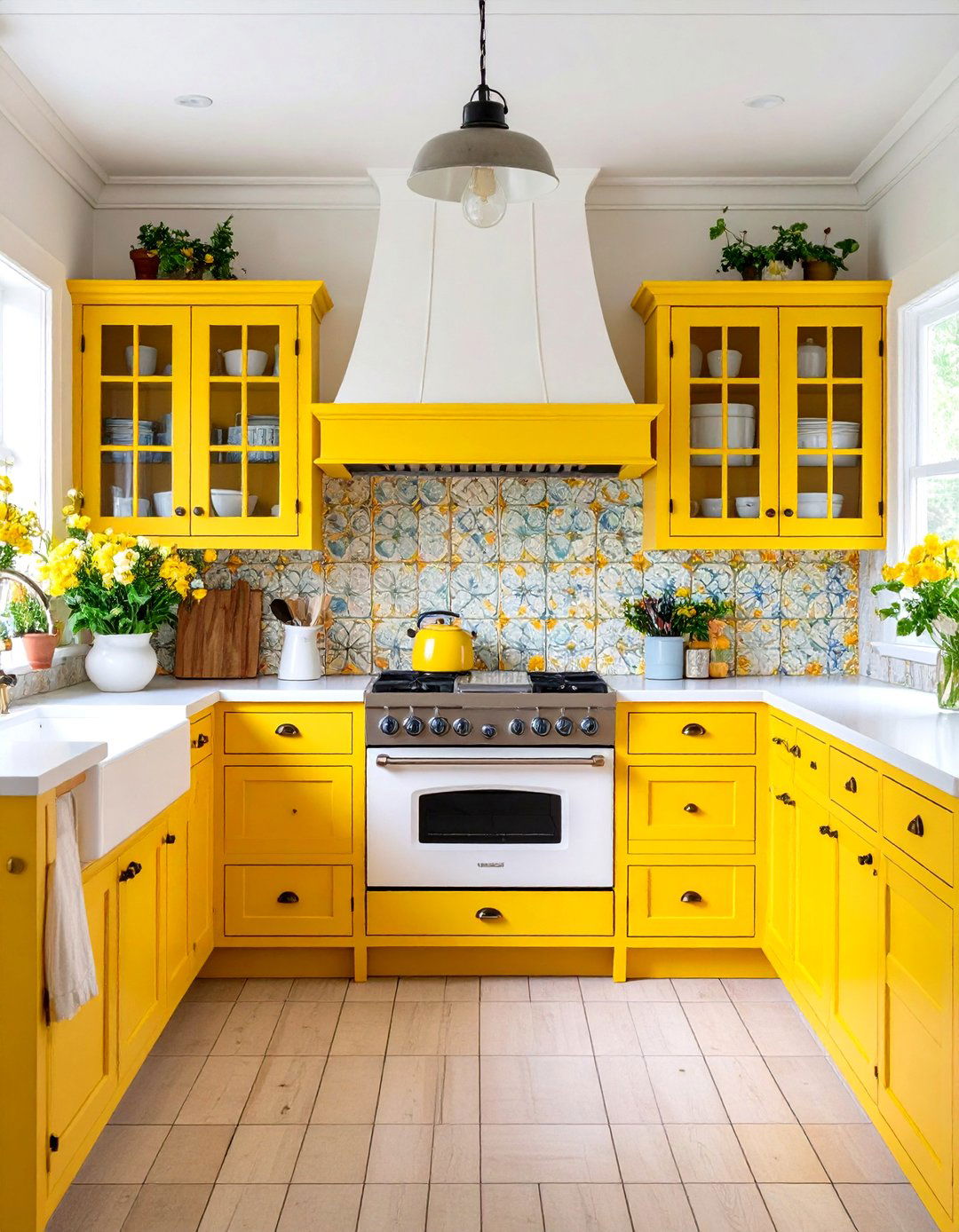 Colorful Cottage Farmhouse Kitchen - 30 farmhouse kitchen design ideas