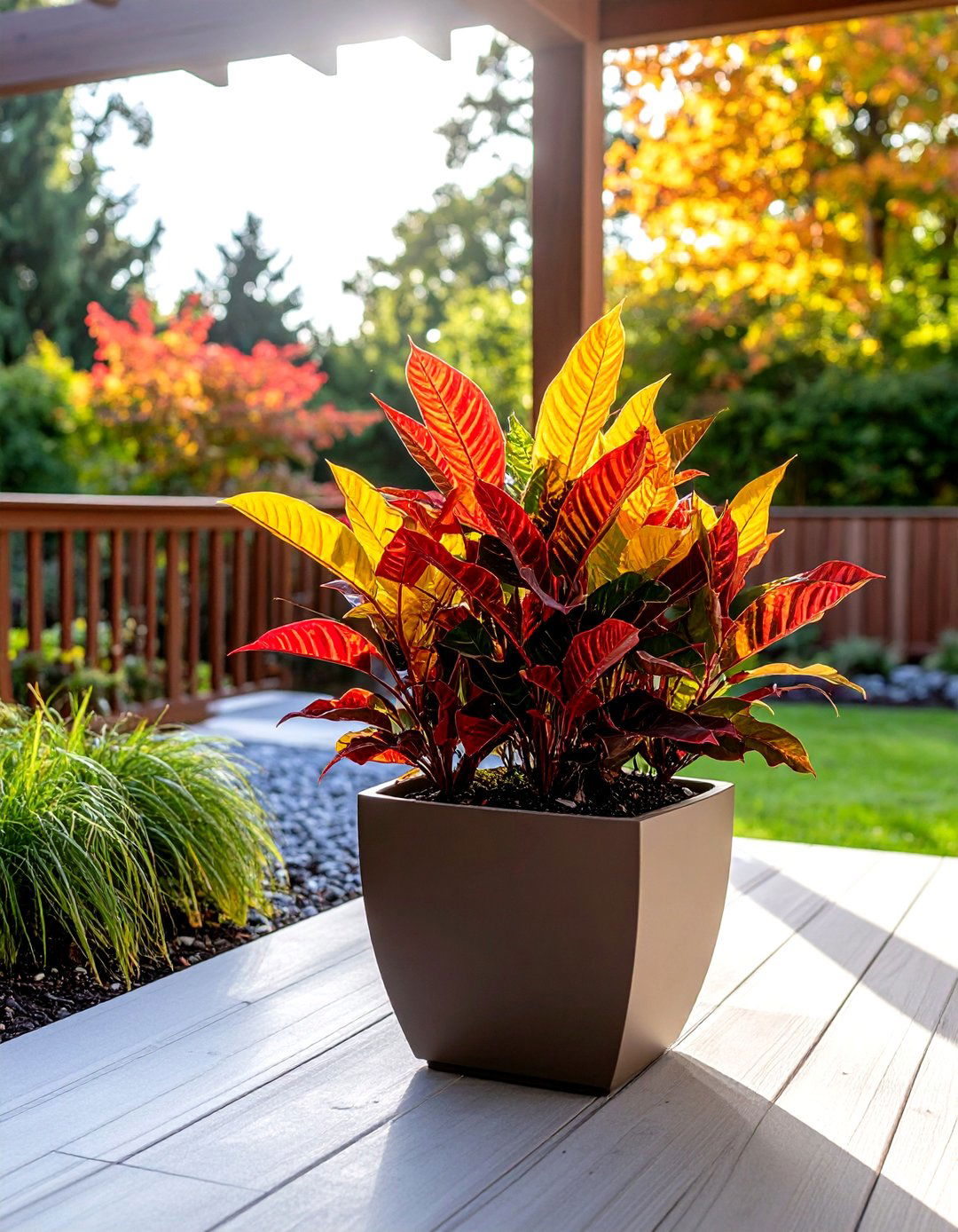 Colorful Croton Plants - 30 patio plants ideas