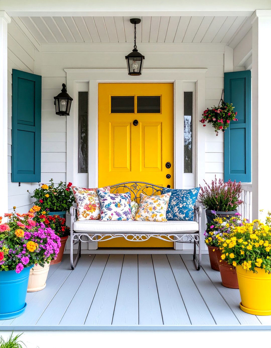 Colorful Eclectic Porch - 30 front porch design ideas photos