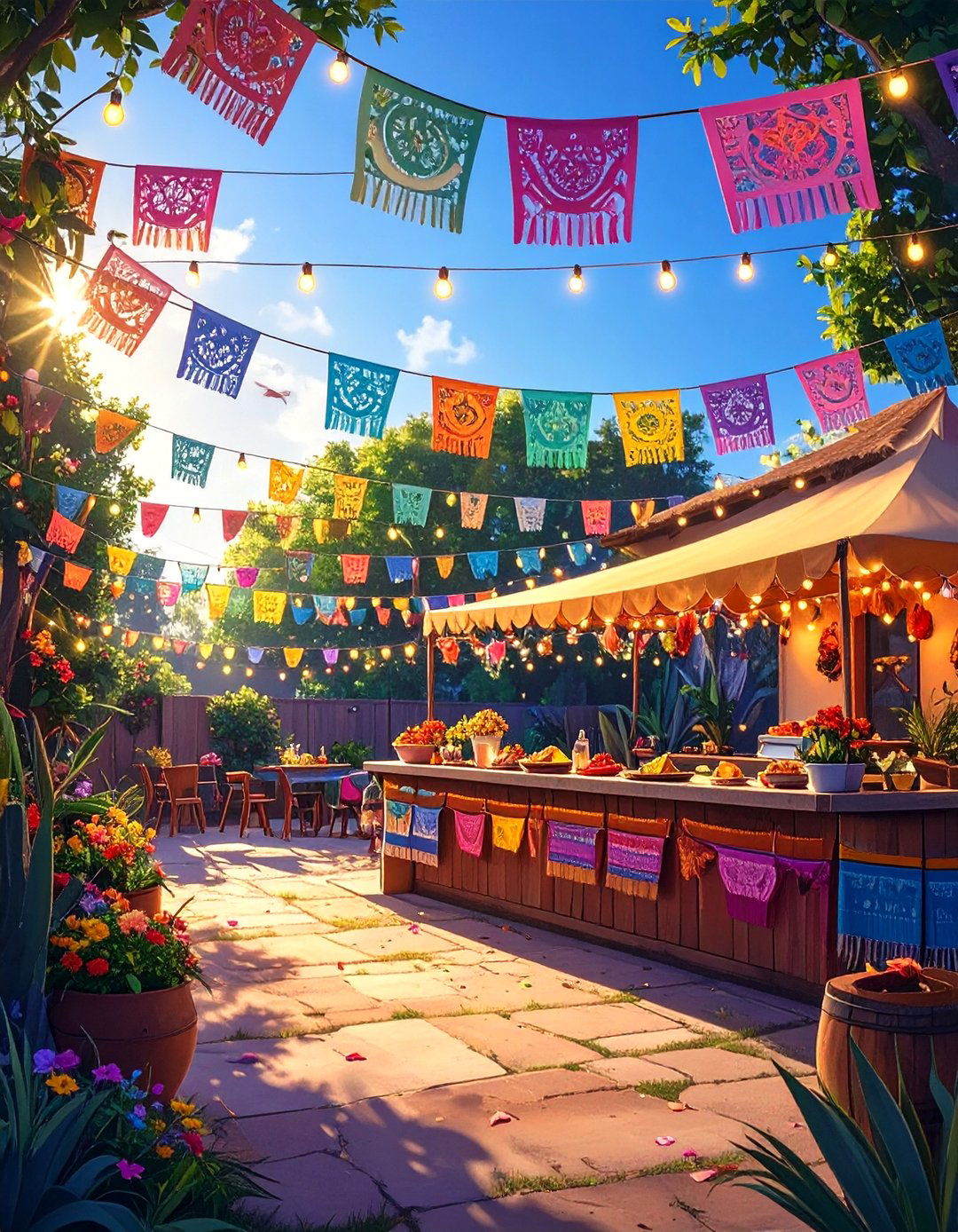 Colorful Fiesta Celebration Party - 30 backyard party ideas