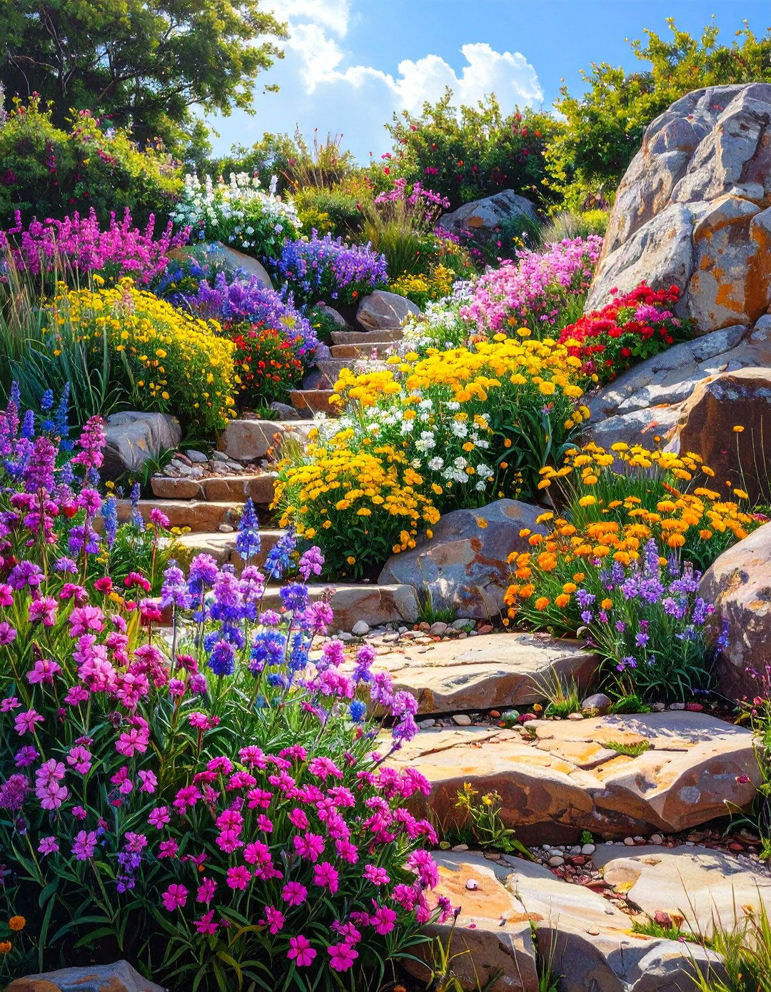 Blooming Rocks 30 Small Rock Garden Ideas for Low-Maintenance Yards - We Love Home Blog