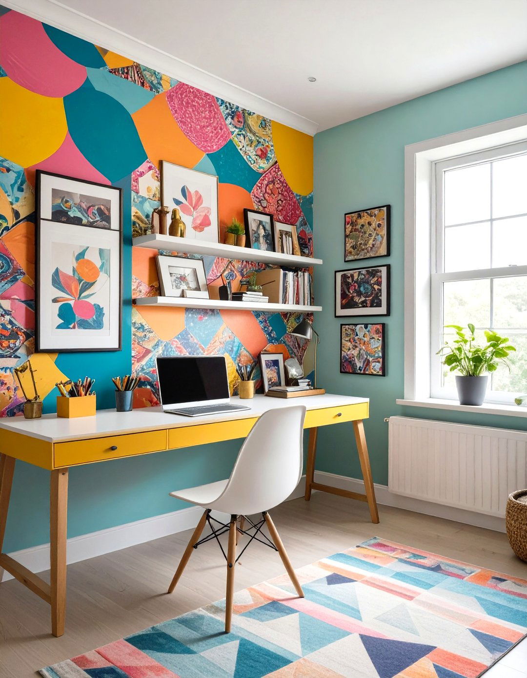 Colorful Maximalist Office Study Room - 30 office study room ideas