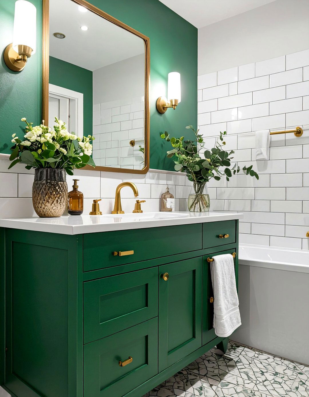 Colorful Painted Bathroom Cabinet - 30 bathroom storage cabinet ideas