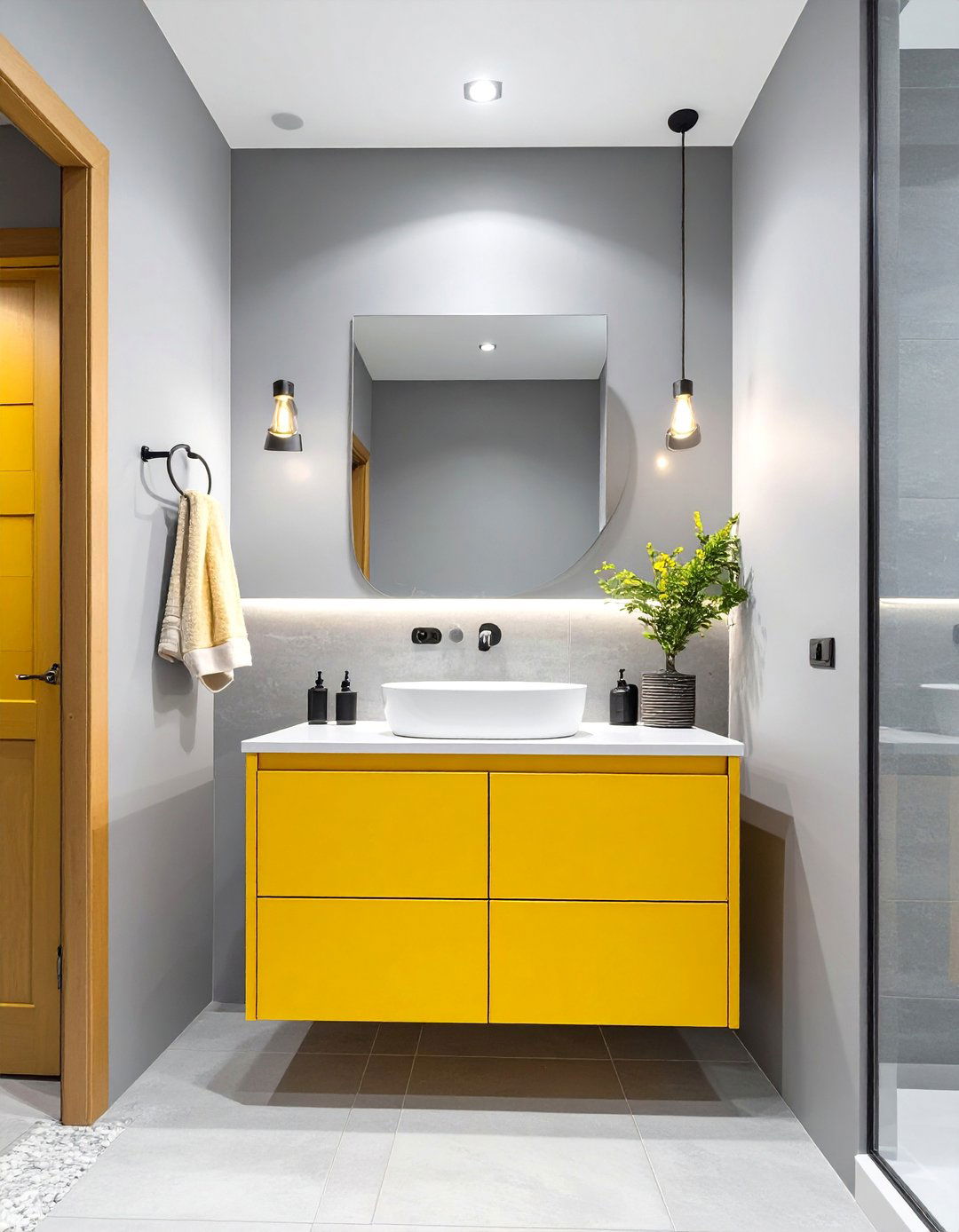 Colorful Painted Bathroom Cabinet - 30 bathroom cabinet ideas
