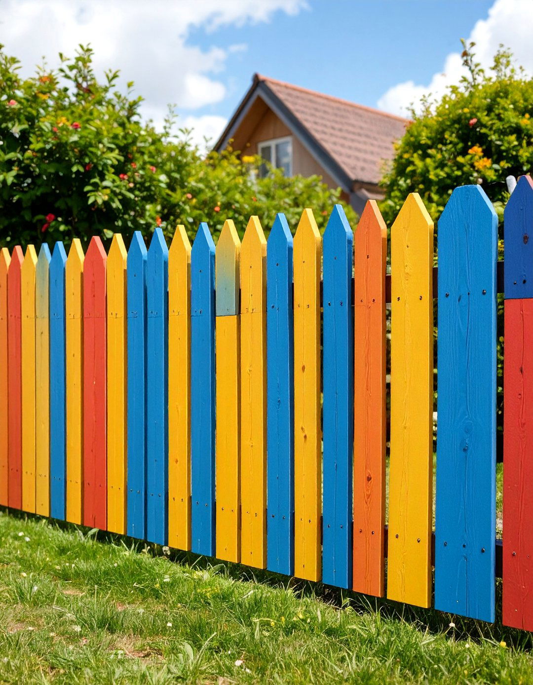 Colorful Painted Mural Garden Fencing - 30 garden fencing ideas