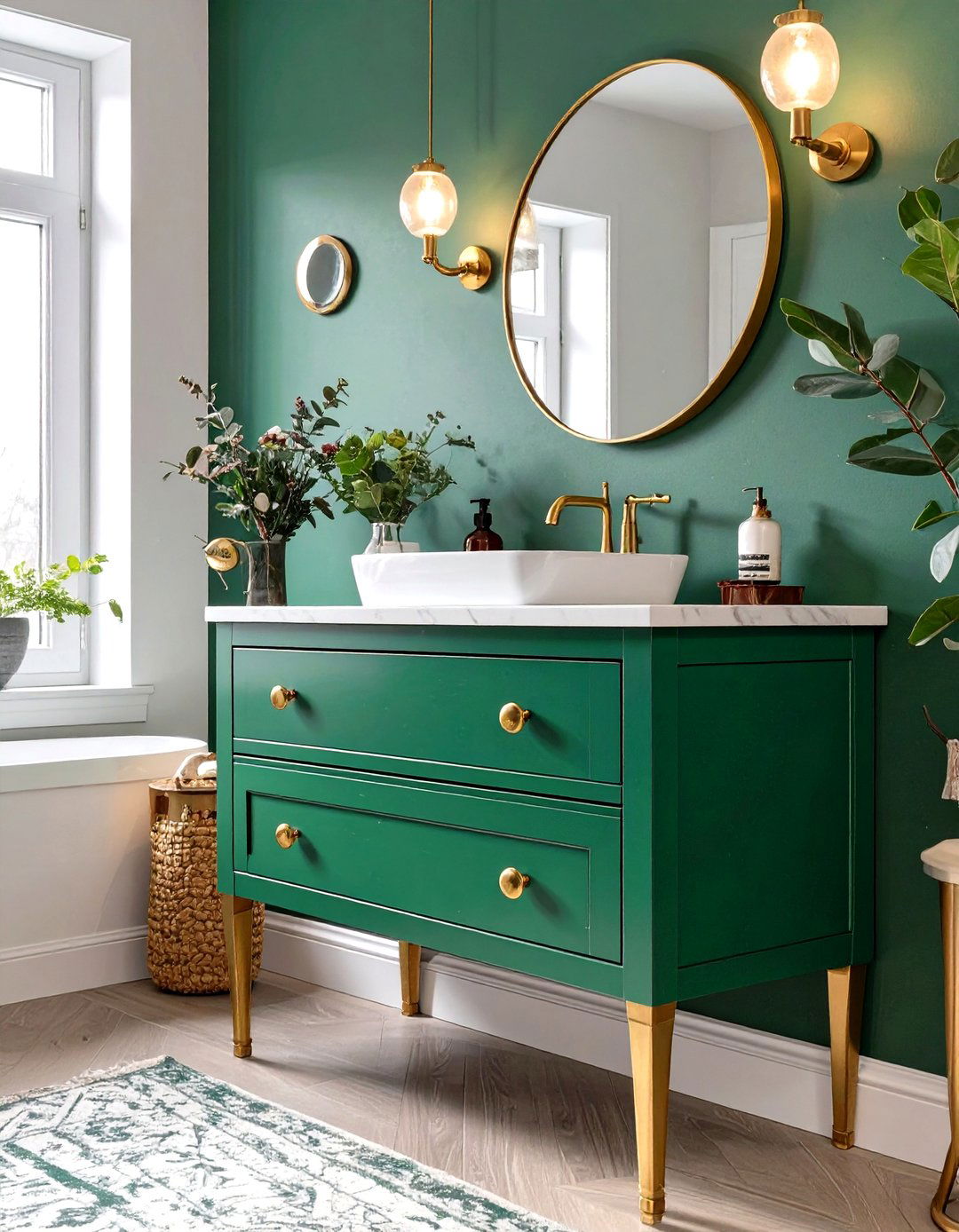 Colorful Painted Studio Vanity - 30 studio design collection vanity ideas