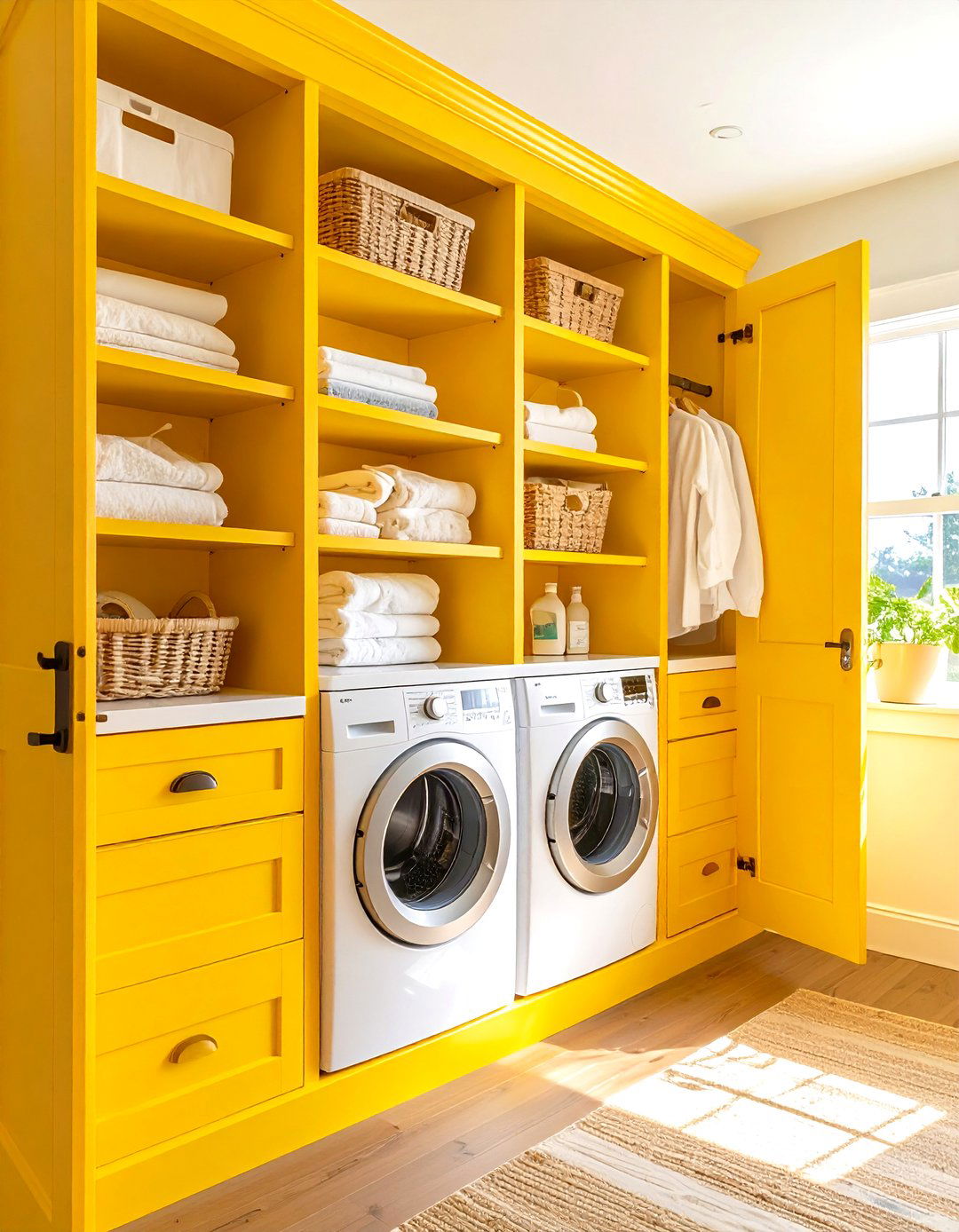 Colorful Pop Laundry Closet - 30 laundry room closet ideas