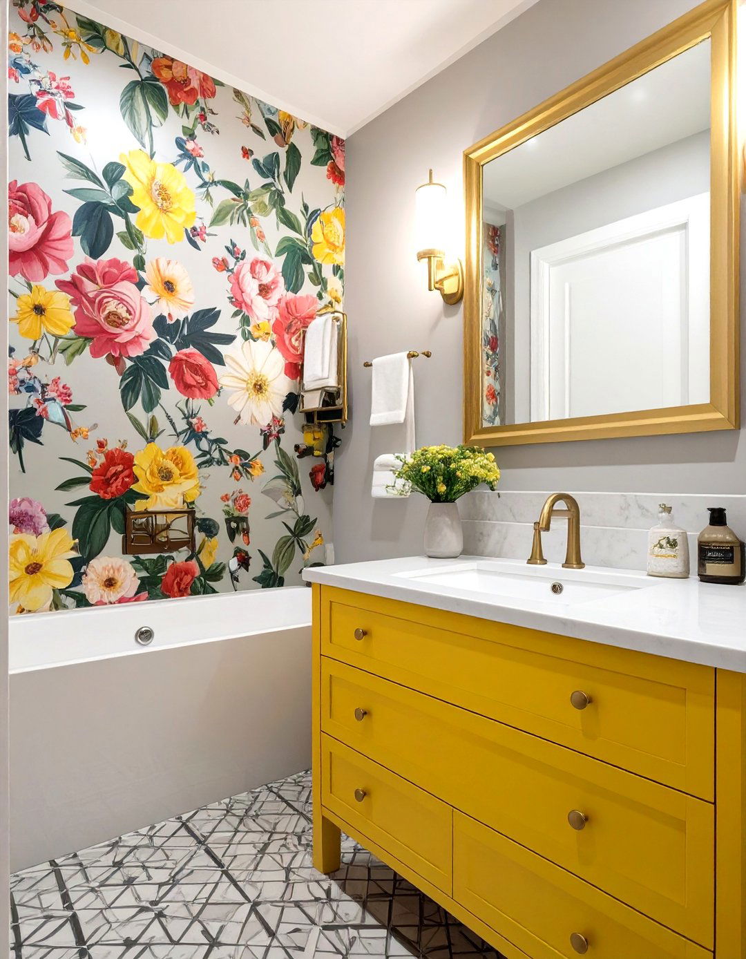 Colorful Powder Room Bathroom - 30 design bathroom online ideas