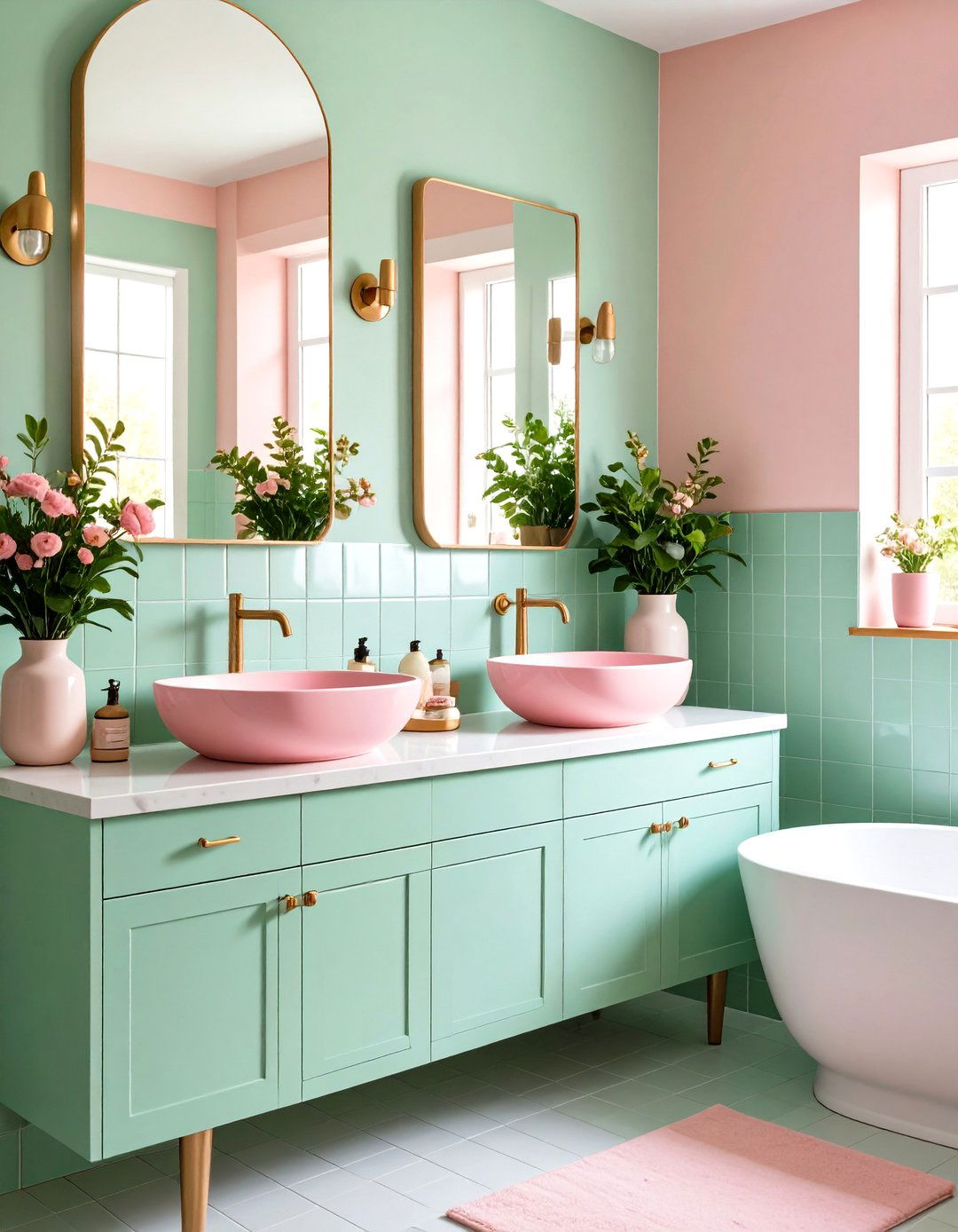 Colorful Retro Bathroom - 30 design a bathroom ideas