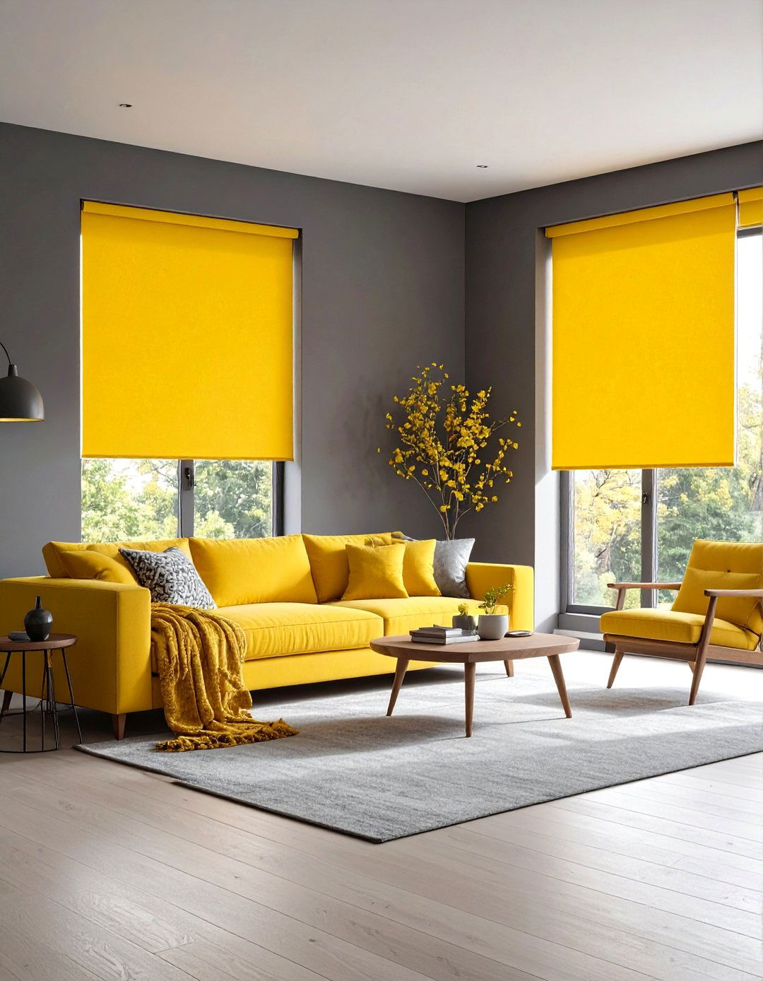 Colorful Roman Shades for a Pop of Fun - 30 living room window treatment ideas