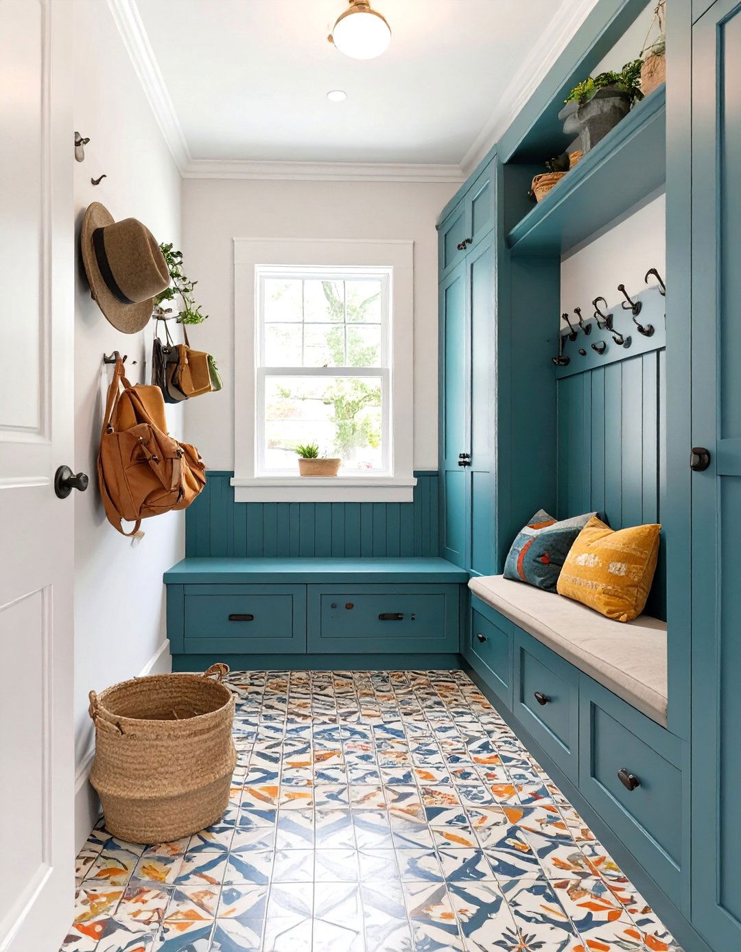 Colorful and Eclectic Mudroom - 30 mudroom inspiration