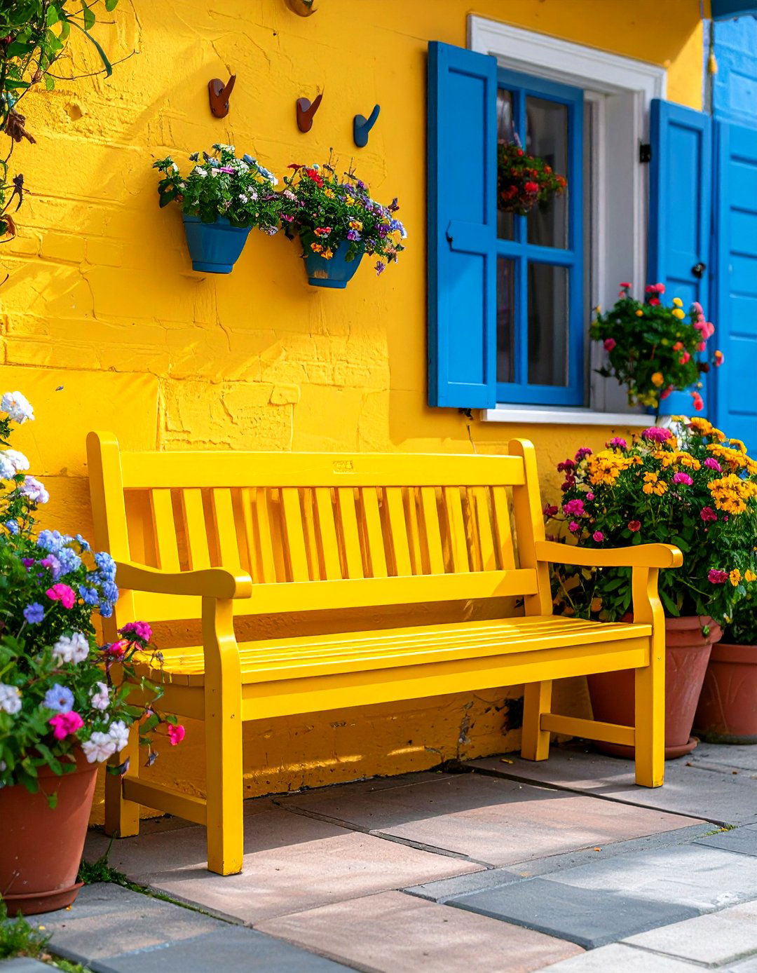 Colorful and Playful Entryway Bench - 30 entryway bench ideas