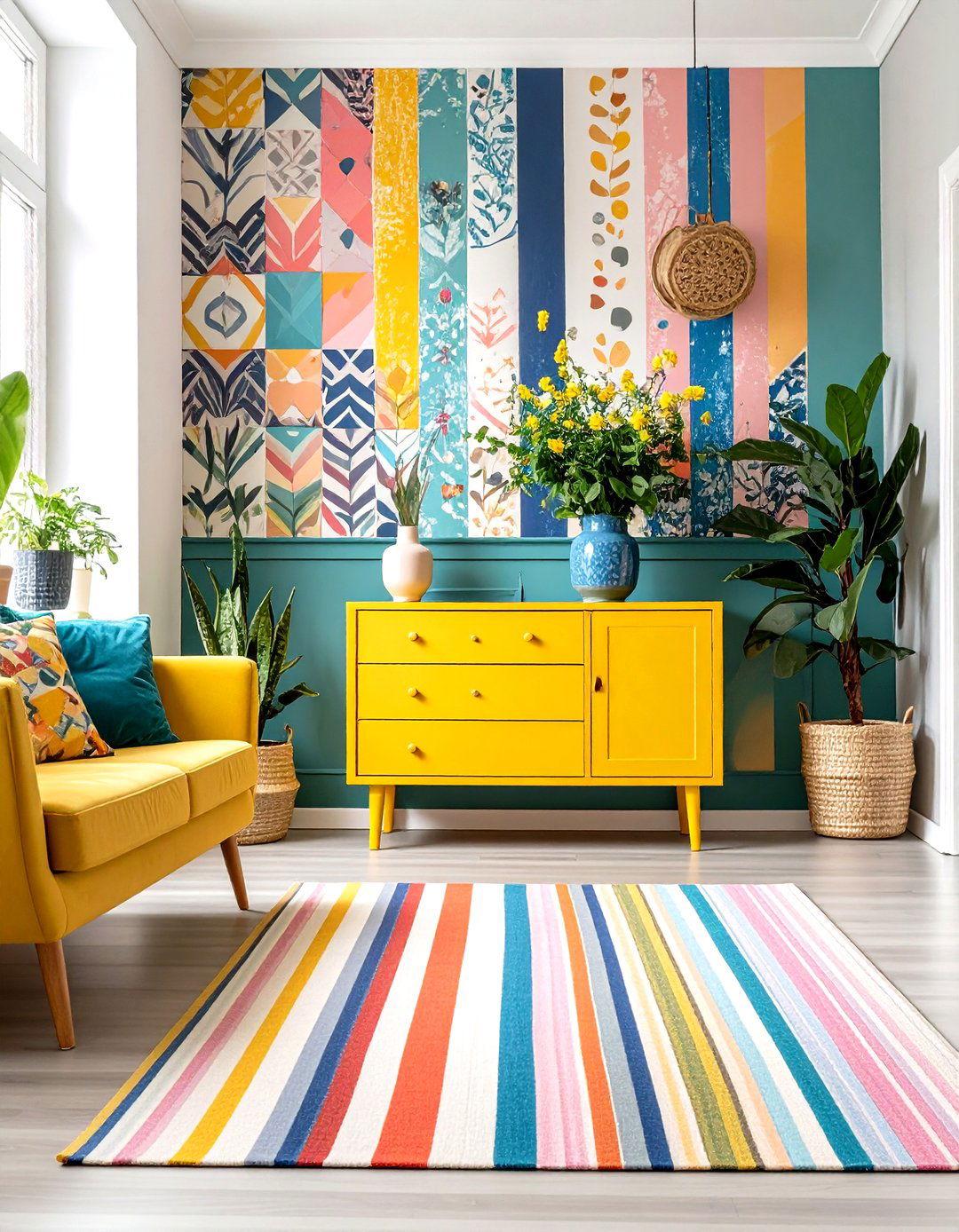 Colorful and Playful Foyer - 30 entrance foyer design ideas