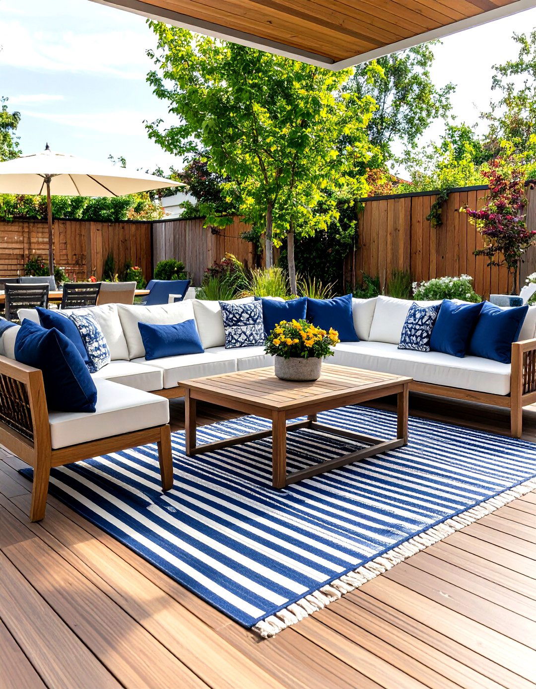 Combined Patio Dining and Lounge Zones - 30 patio furniture layout ideas