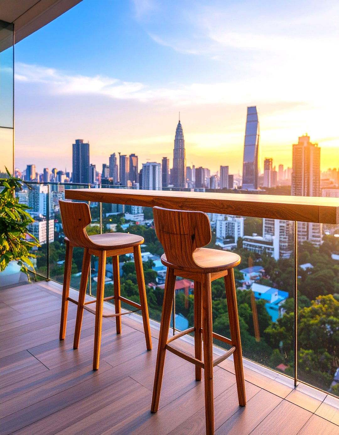 Compact Balcony Railing Bar - 30 patio bar ideas