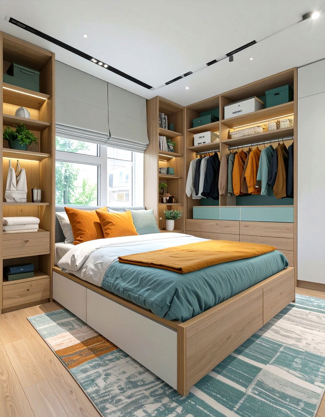 Compact Bedroom with Smart Storage Solutions - 30 women bedroom ideas