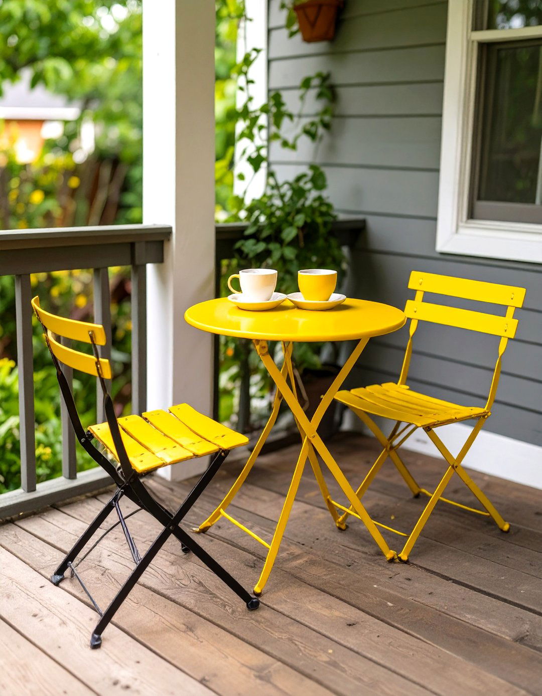 Compact Bistro Set for Small Porch Dining - 30 small back porch ideas