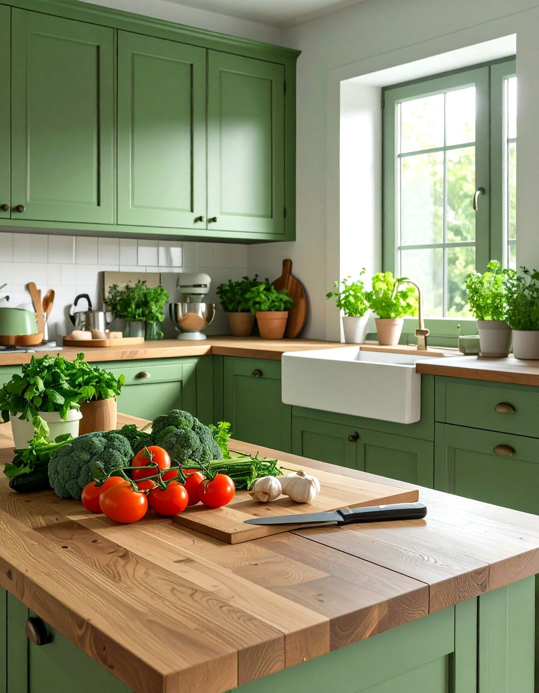 Compact Butcher Block Countertops - 30 small rustic kitchen ideas