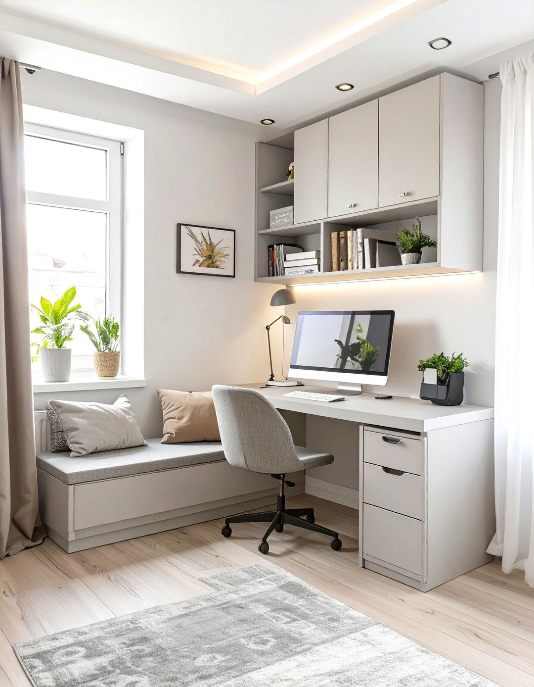 Compact Corner Workstation - 30 small office interior design ideas
