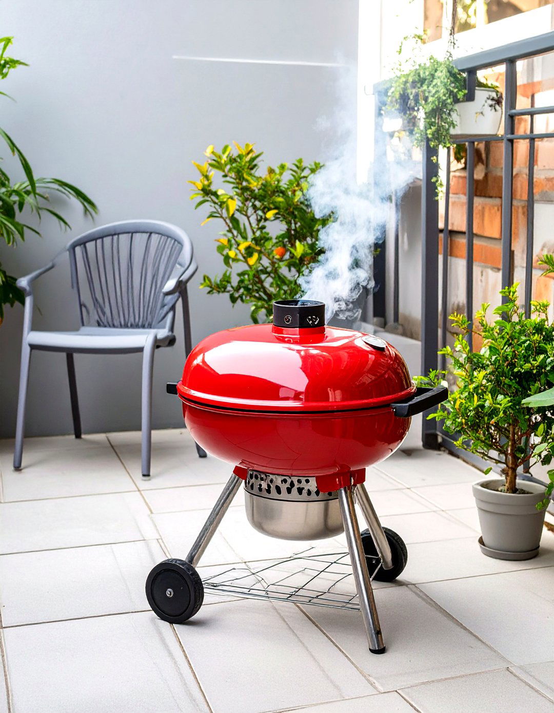 Compact Kettle Charcoal Grill - 30 small patio grill ideas