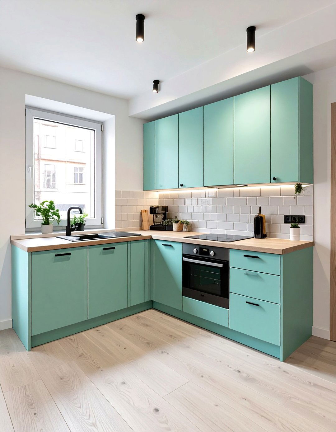 Compact L Shaped Kitchen Design - 30 very small open plan kitchen living room ideas