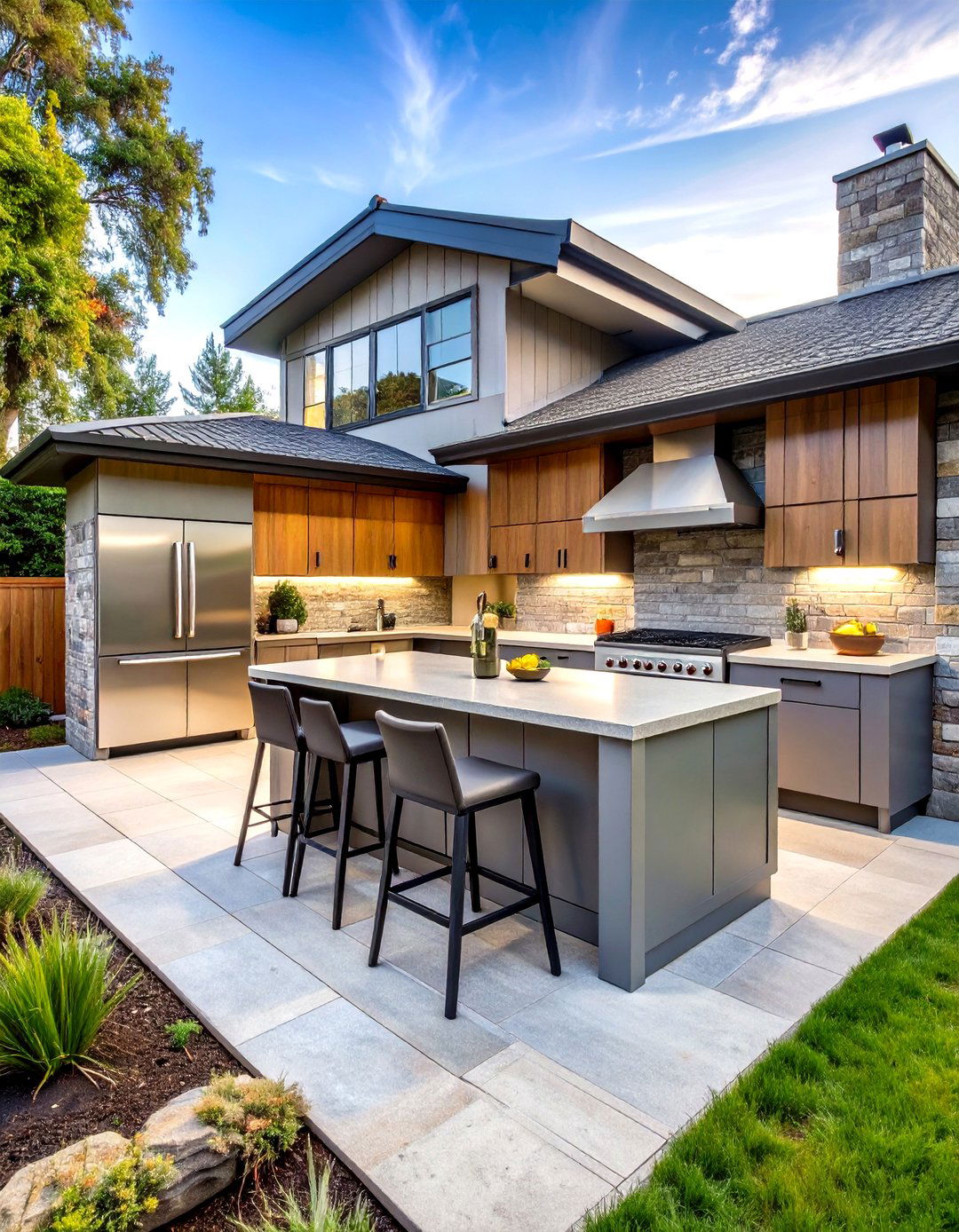 Compact L Shaped Patio Kitchen - 30 patio kitchen ideas
